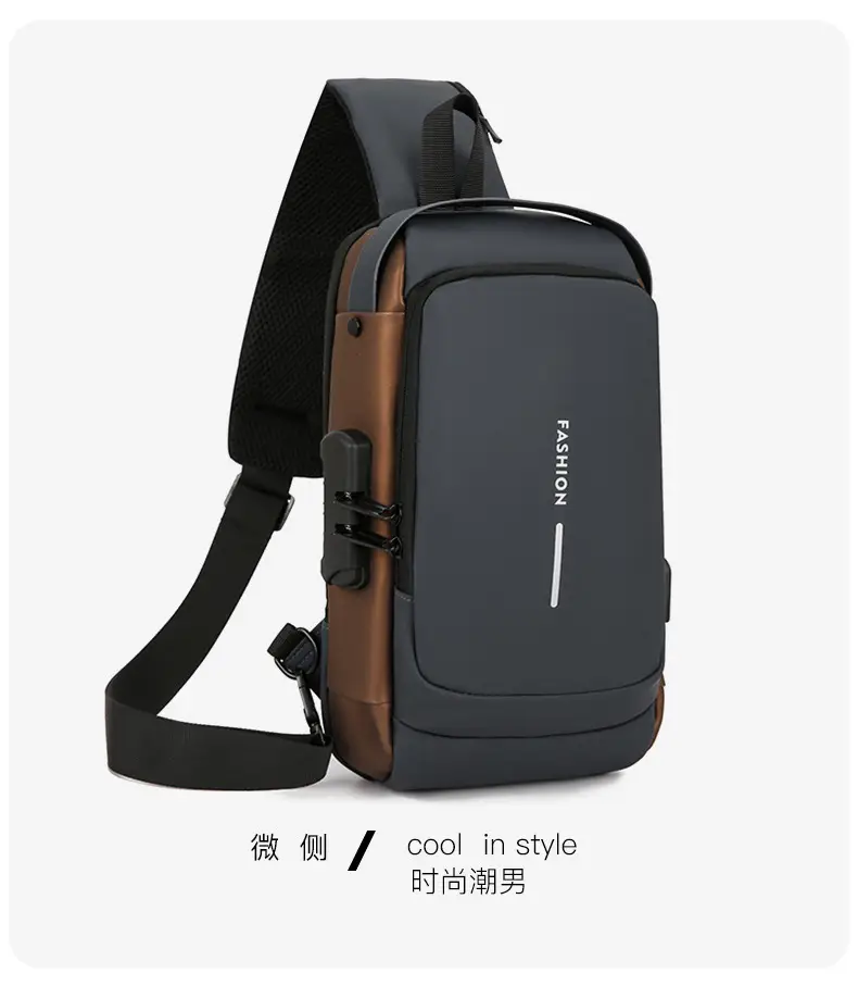Men's Anti-Theft Crossbody Bag Black Large Capacity — feature 24