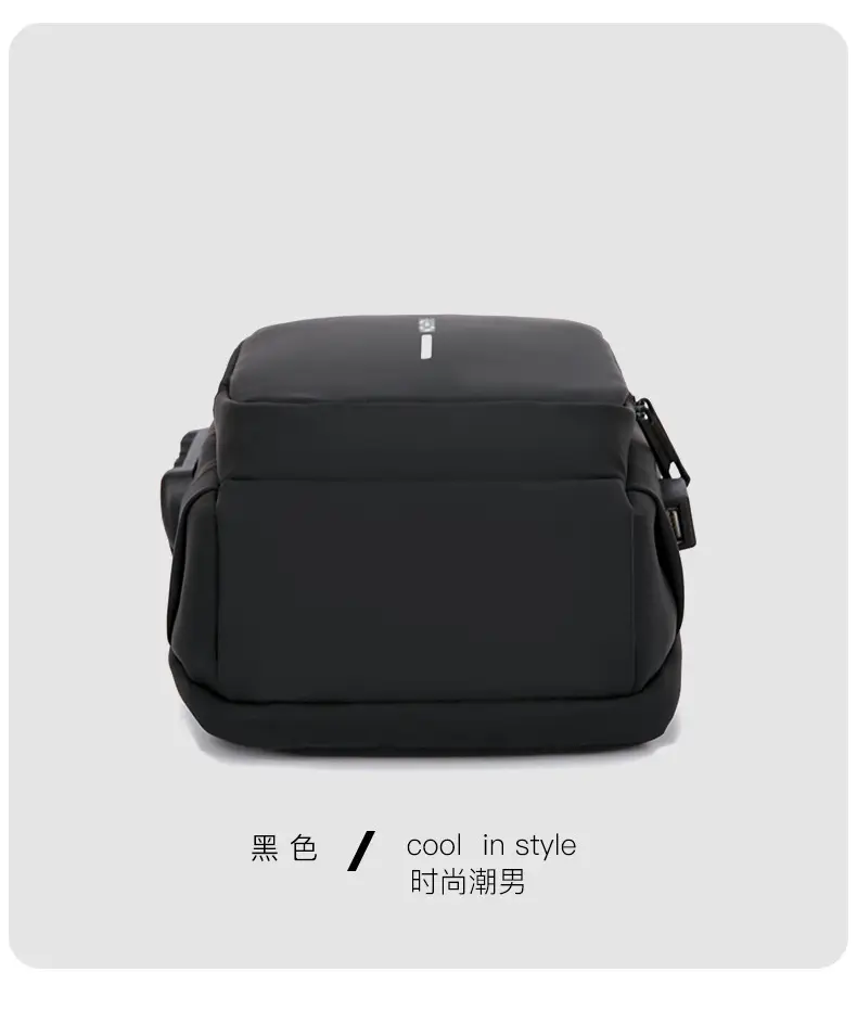 Men's Anti-Theft Crossbody Bag Black Large Capacity — feature 33