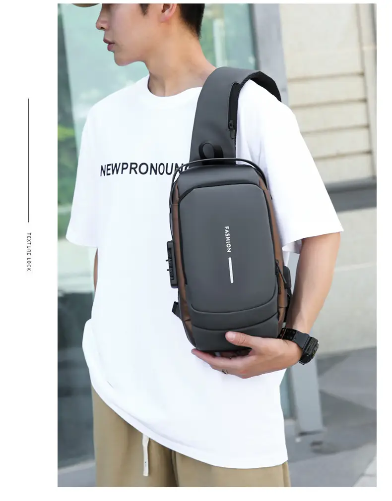 Men's Anti-Theft Crossbody Bag Black Large Capacity — feature 48