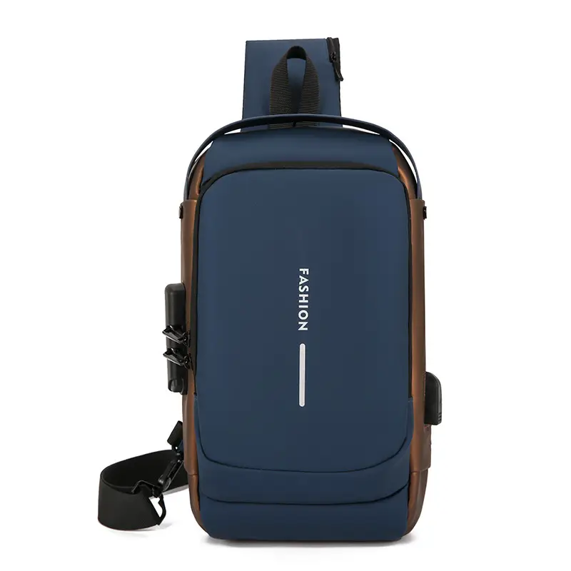 Men's Anti-Theft Crossbody Bag Black Large Capacity - Image 4