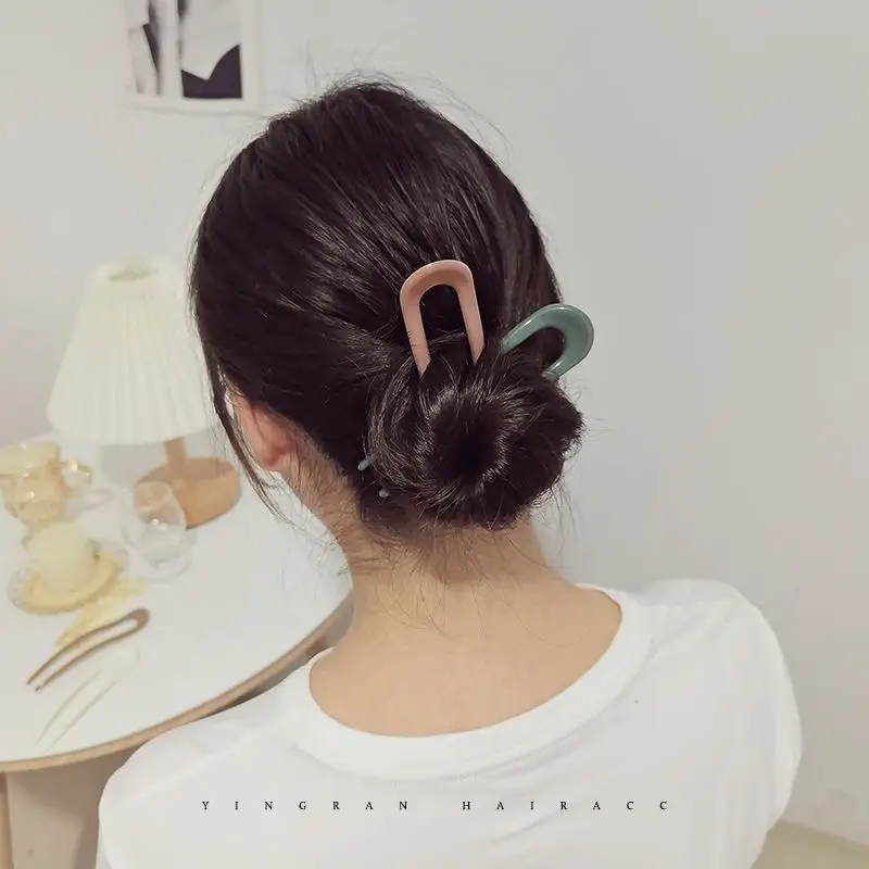 U-Shaped Hairpin Insert for Korean Bun Hair Accessory - Image 9