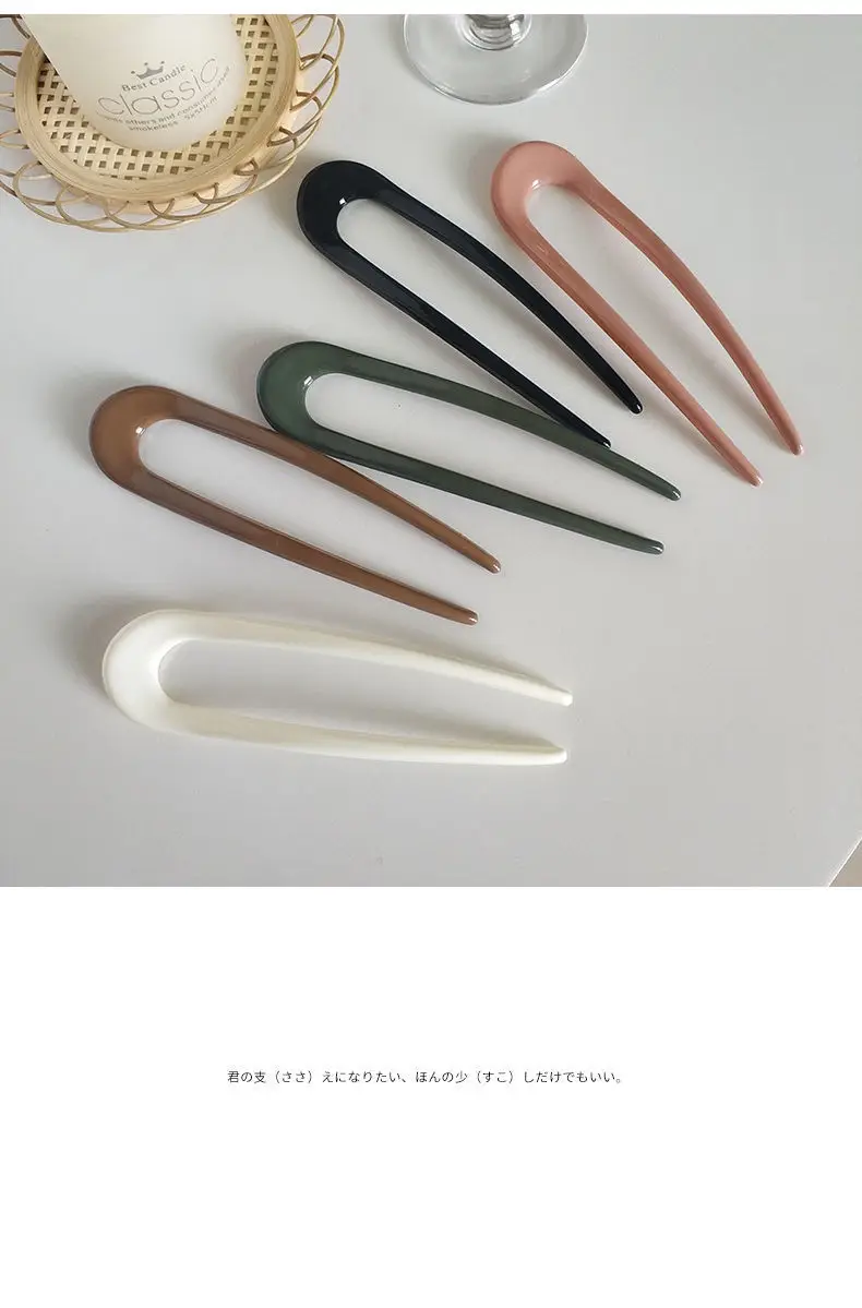 U-Shaped Hairpin Insert for Korean Bun Hair Accessory — feature 4