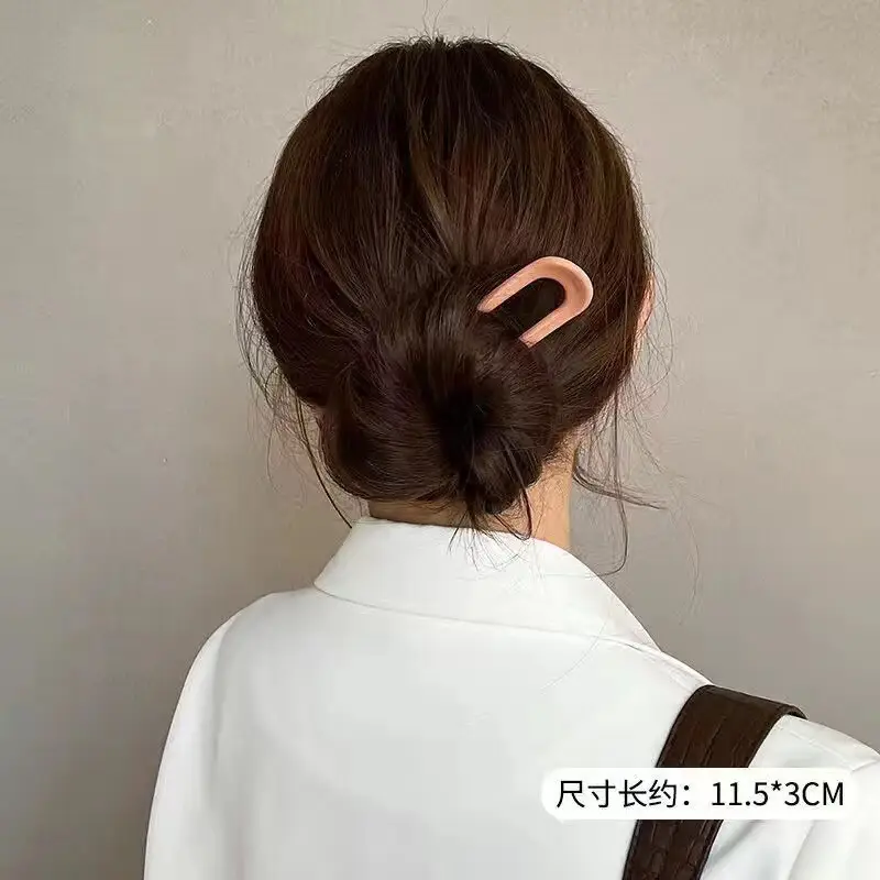 U-Shaped Hairpin Insert for Korean Bun Hair Accessory - Image 2