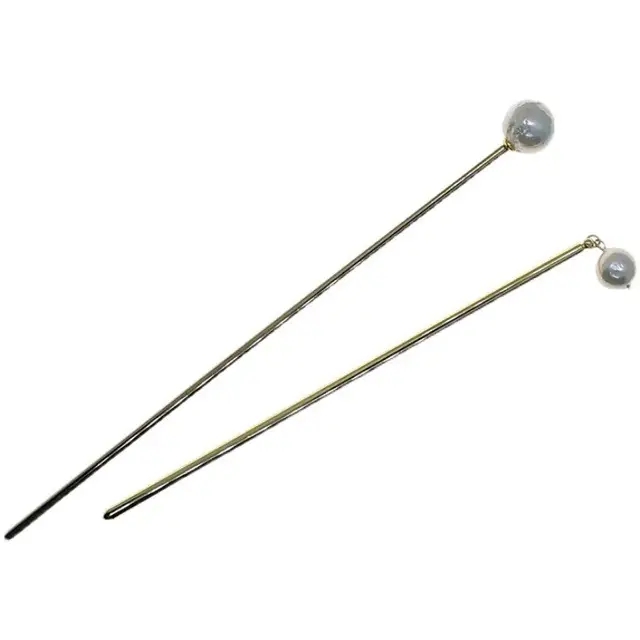 Natural Pearl Hairpin with Gold Tone - Image 5