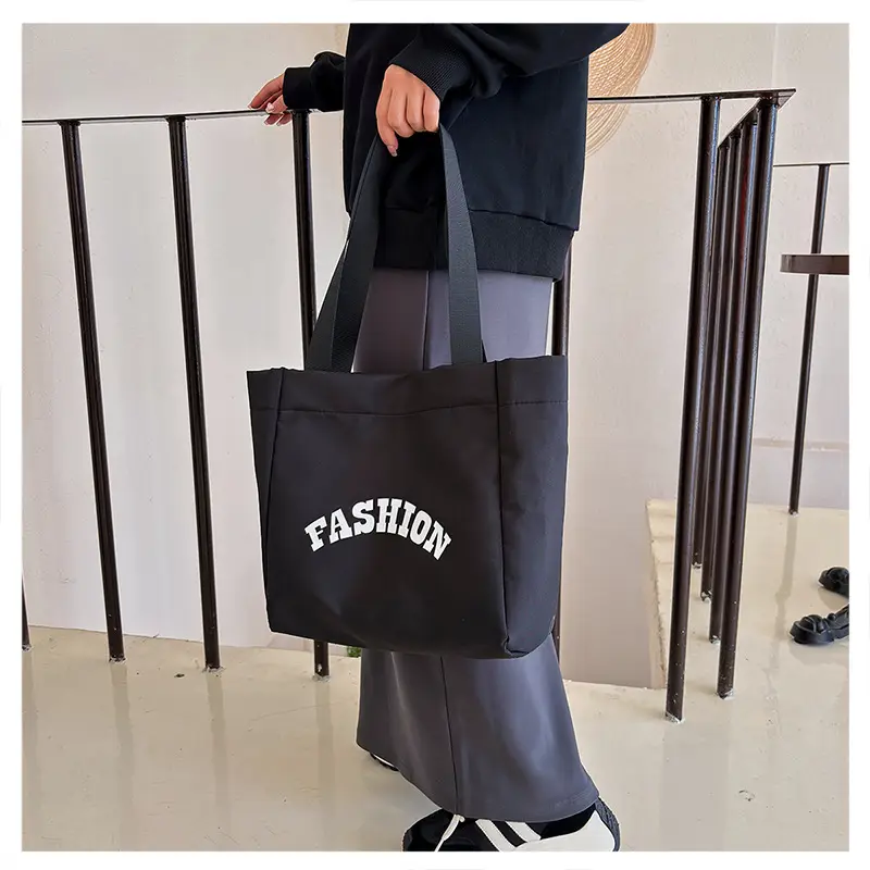 Women Summer Letter Printed Tote Bag White Large Capacity — feature 26
