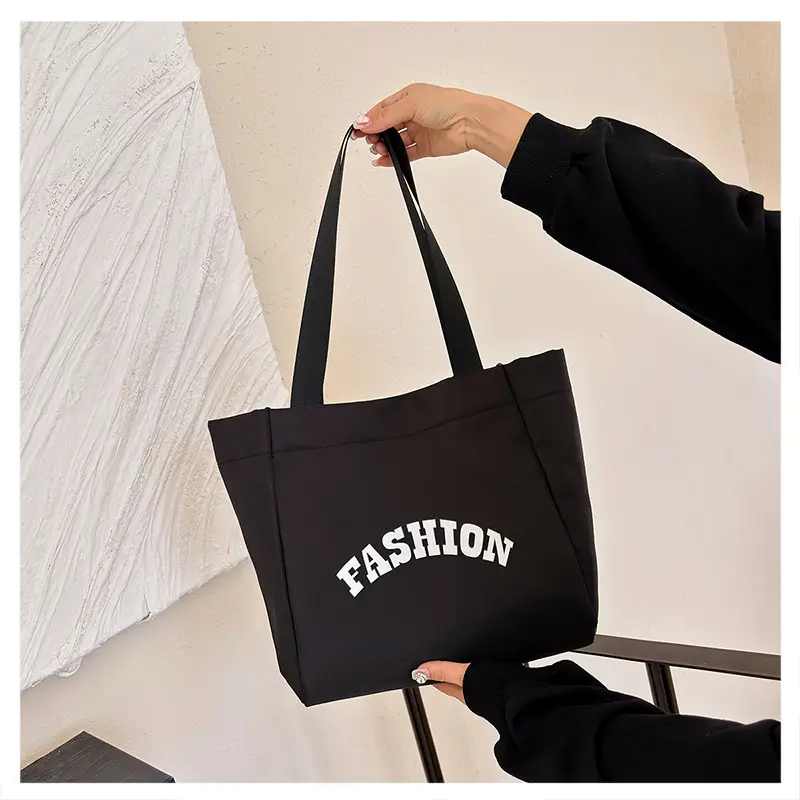 Women Summer Letter Printed Tote Bag White Large Capacity — feature 28