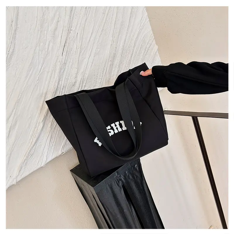 Women Summer Letter Printed Tote Bag White Large Capacity — feature 29