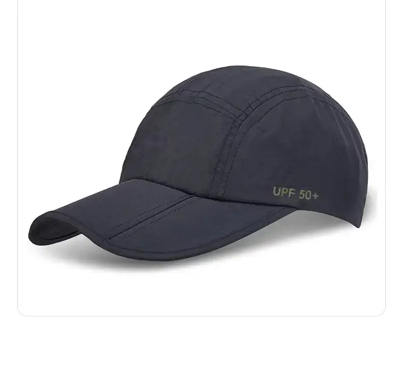 Grey Waterproof Baseball Cap with Wide Bristle — feature 9