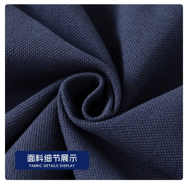 2026 Spring Boys Polo T-Shirt Navy Blue White Trim — feature 17