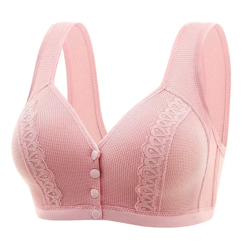 Plus Size Wireless Bra for Women, Soft & Breathable, Front Buckle - Image 4