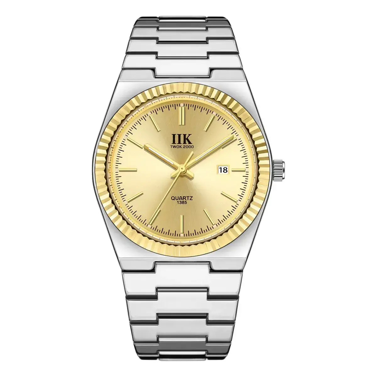 IIK Stainless Steel Blue Calendar Watch for Men - Image 6