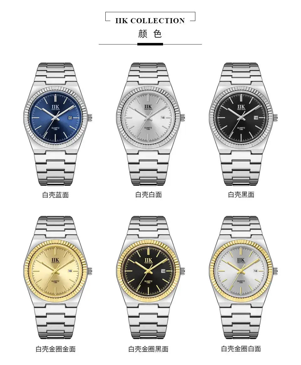 IIK Stainless Steel Blue Calendar Watch for Men — feature 3