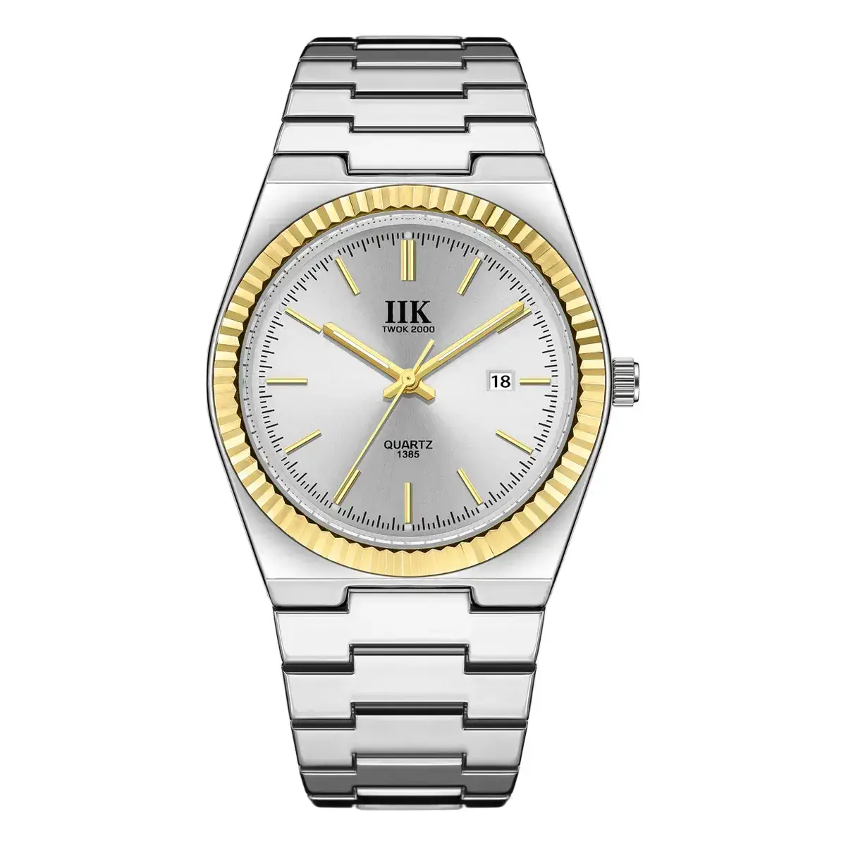 IIK Stainless Steel Blue Calendar Watch for Men - Image 4