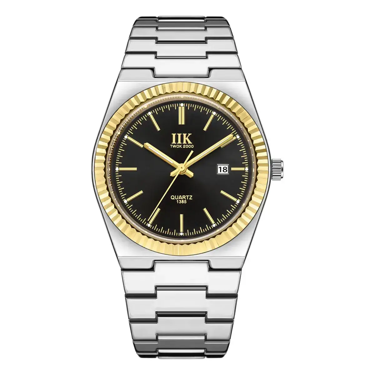 IIK Stainless Steel Blue Calendar Watch for Men - Image 5