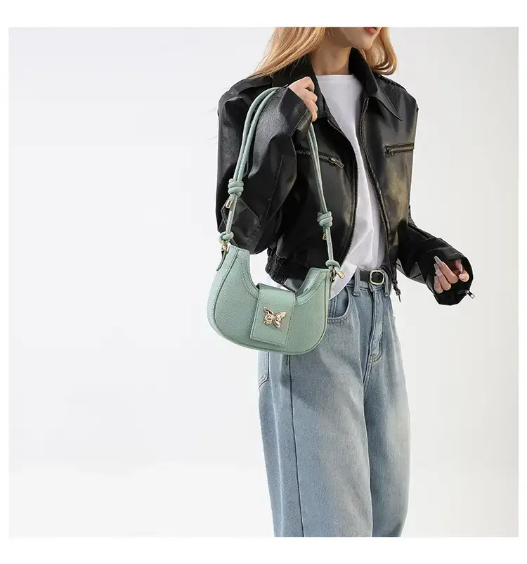 Trendy Butterfly Shoulder Bag Mint Green Women — feature 10