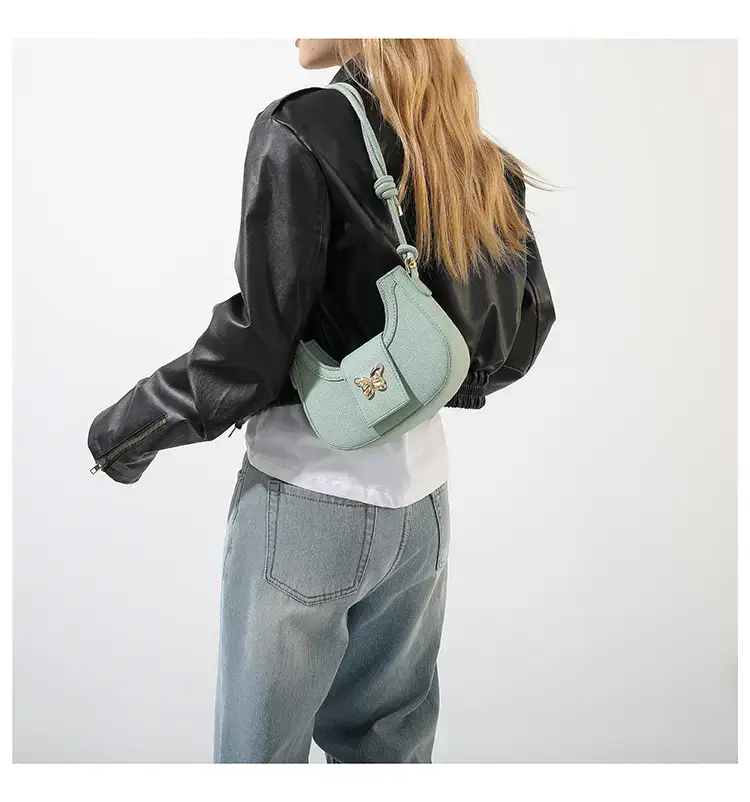 Trendy Butterfly Shoulder Bag Mint Green Women — feature 12