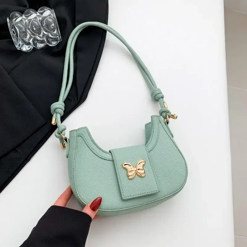 Trendy Butterfly Shoulder Bag Mint Green Women - Image 3