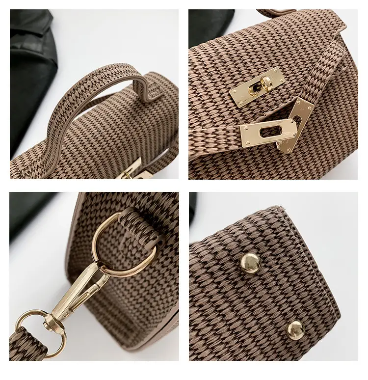 Women's White Woven Shoulder Crossbody Bag 2023 — feature 10