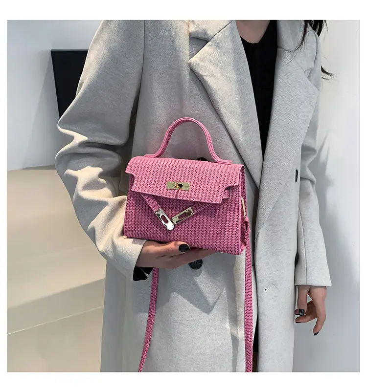 Women's White Woven Shoulder Crossbody Bag 2023 — feature 12