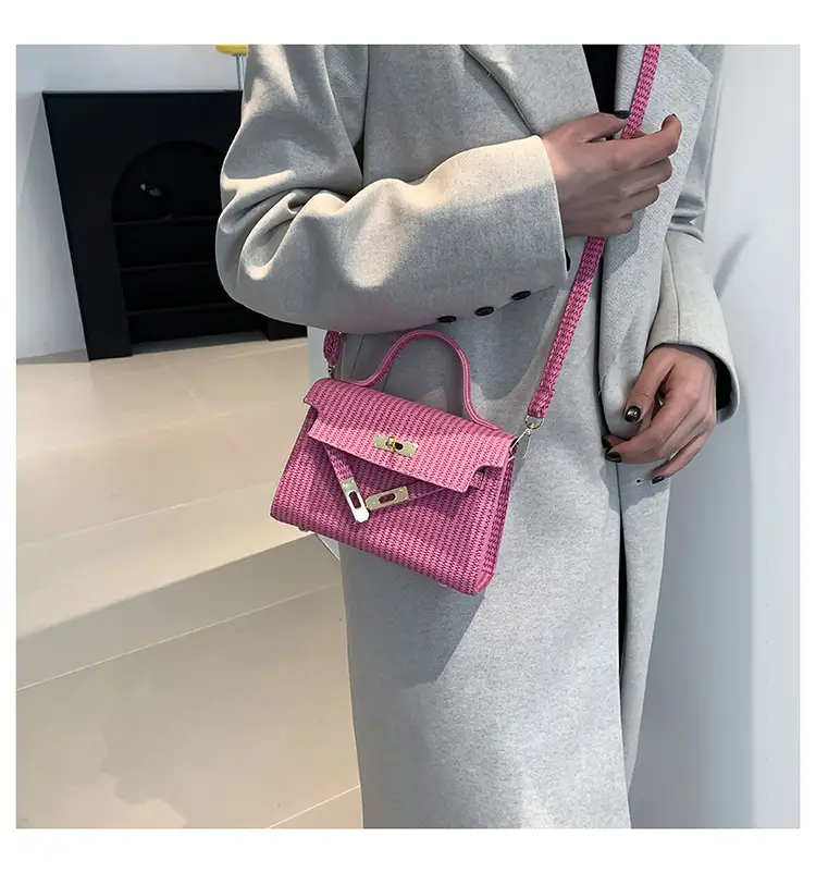 Women's White Woven Shoulder Crossbody Bag 2023 — feature 13
