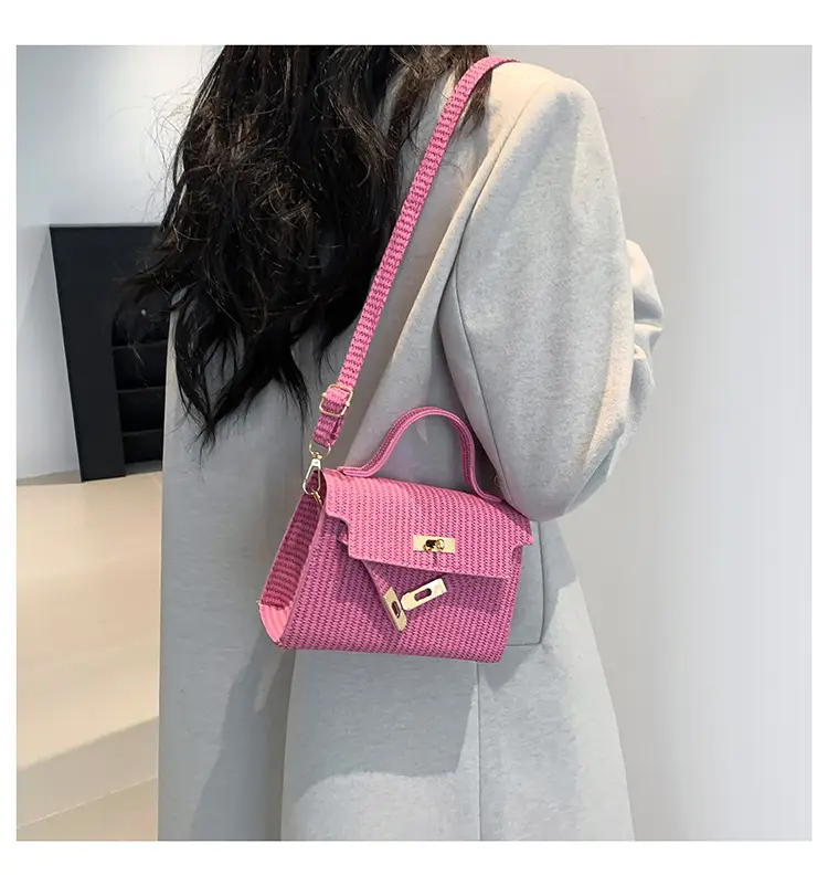 Women's White Woven Shoulder Crossbody Bag 2023 — feature 14