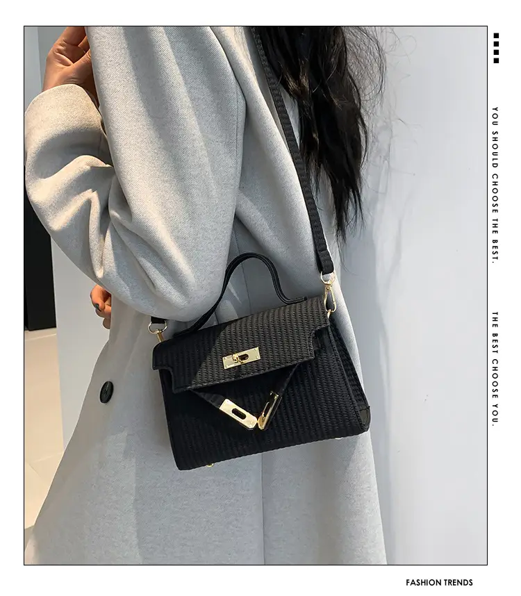 Women's White Woven Shoulder Crossbody Bag 2023 — feature 2