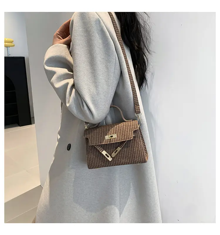 Women's White Woven Shoulder Crossbody Bag 2023 — feature 21