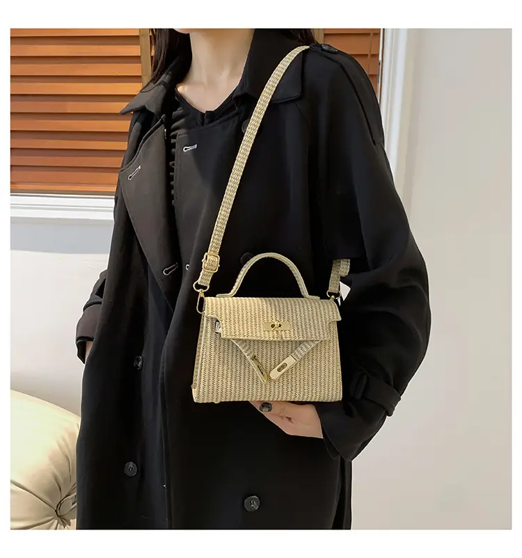 Women's White Woven Shoulder Crossbody Bag 2023 — feature 26