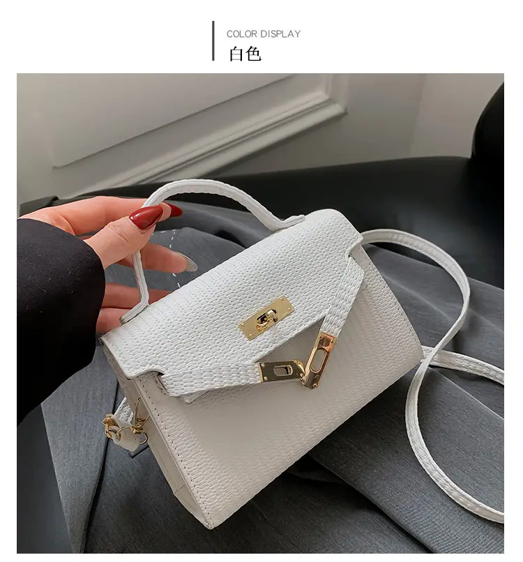 Women's White Woven Shoulder Crossbody Bag 2023 — feature 33