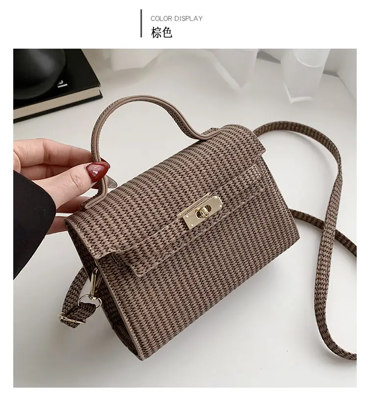 Women's White Woven Shoulder Crossbody Bag 2023 — feature 35