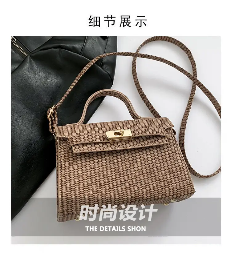 Women's White Woven Shoulder Crossbody Bag 2023 — feature 4