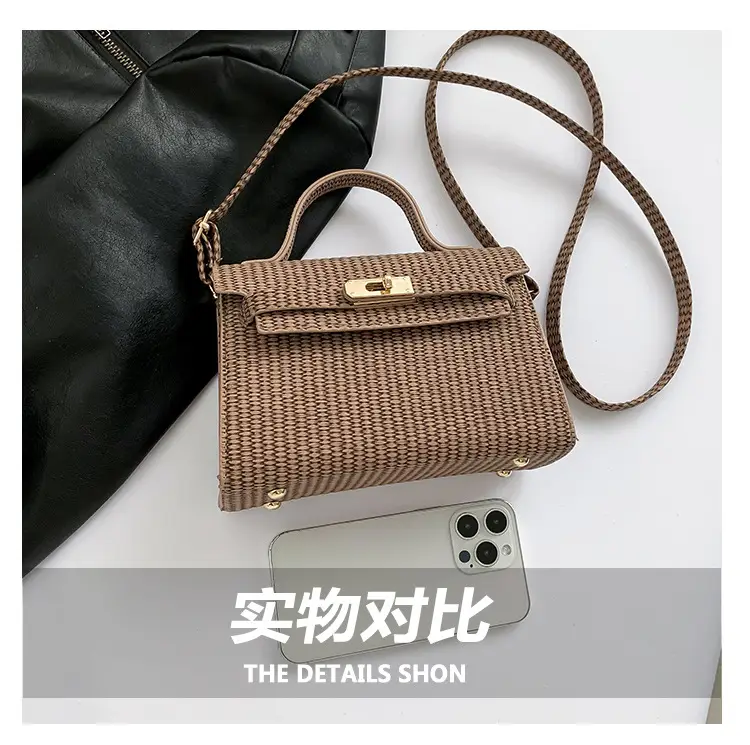 Women's White Woven Shoulder Crossbody Bag 2023 — feature 7
