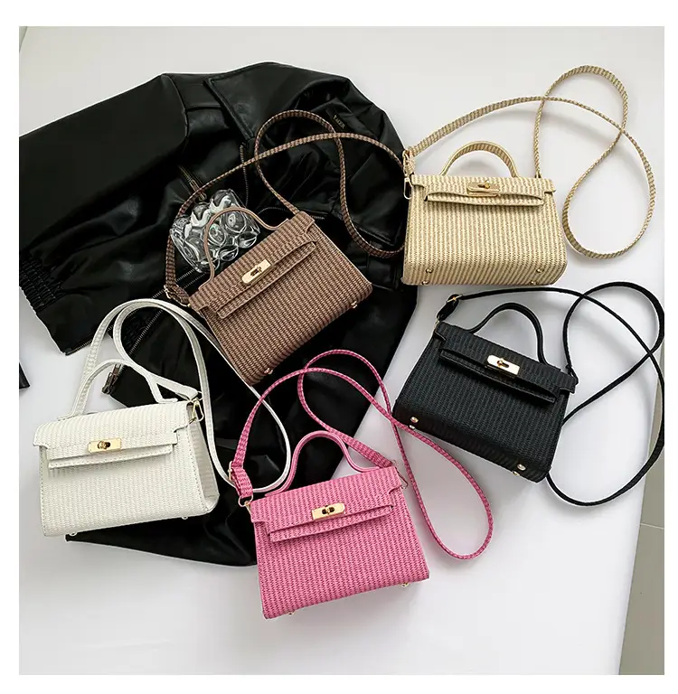 Women's White Woven Shoulder Crossbody Bag 2023 — feature 9