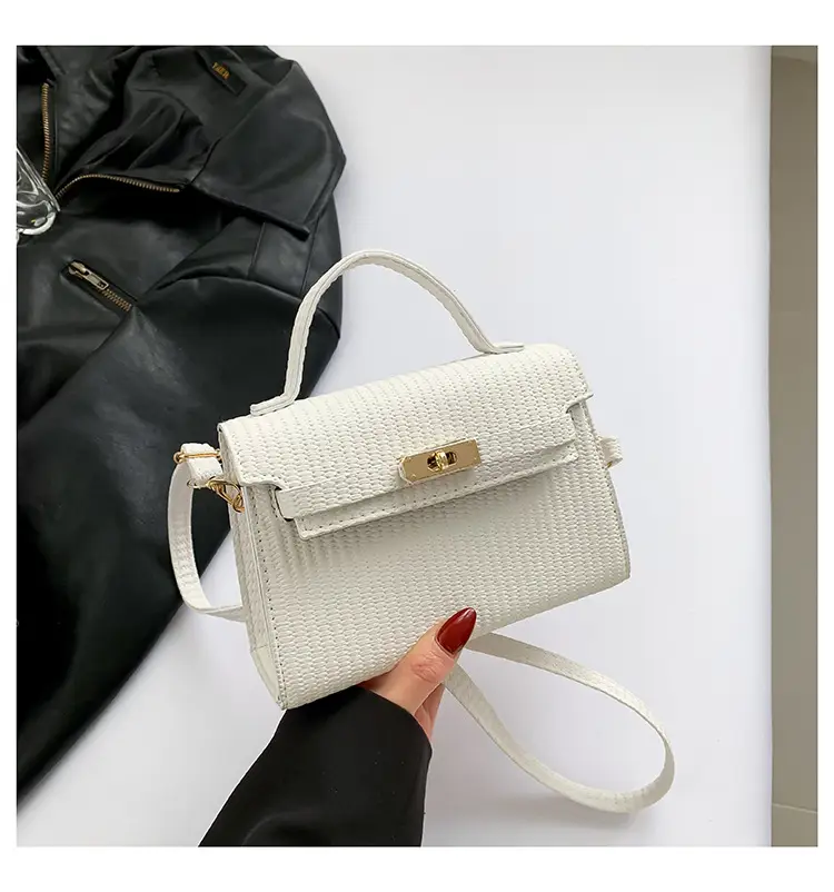 Women's White Woven Shoulder Crossbody Bag 2023 - Image 3