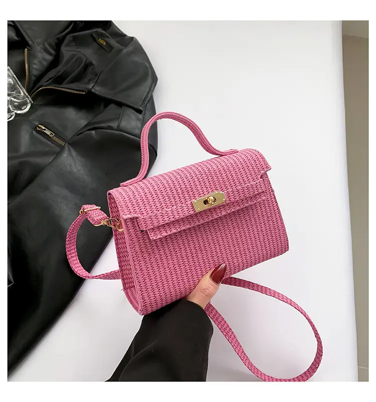 Women's White Woven Shoulder Crossbody Bag 2023 - Image 4