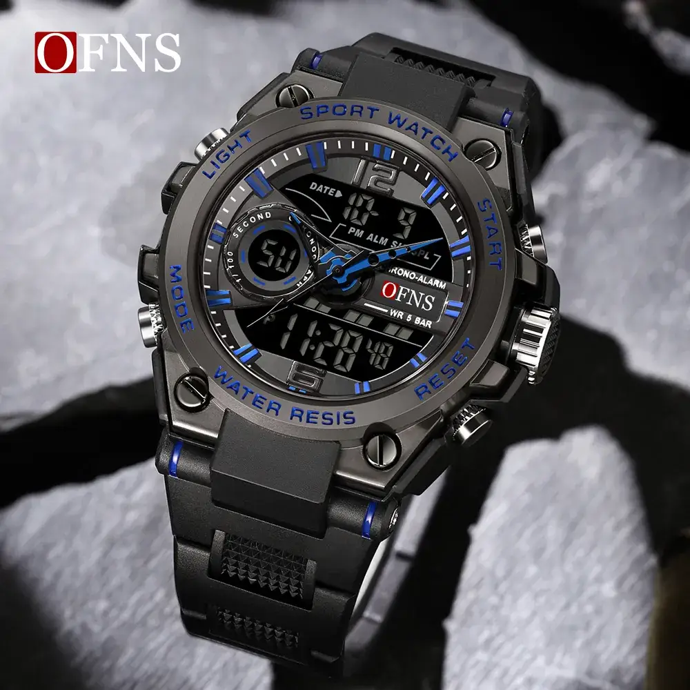 Men's Sport Watch Black Digital Chronograph Multi-Function - Image 5