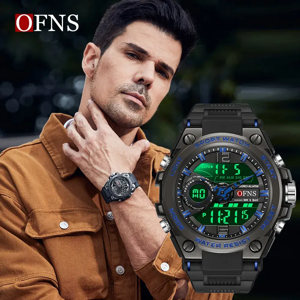 Men's Sport Watch Black Digital Chronograph Multi-Function - Image 6
