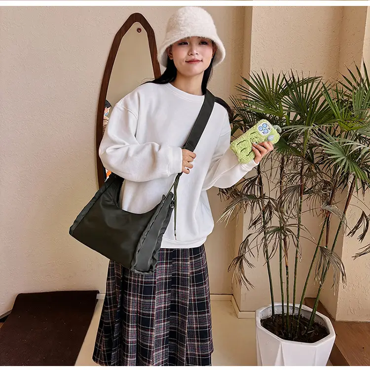 Orange Oxford Cloth Shoulder Bag Large Capacity — feature 27