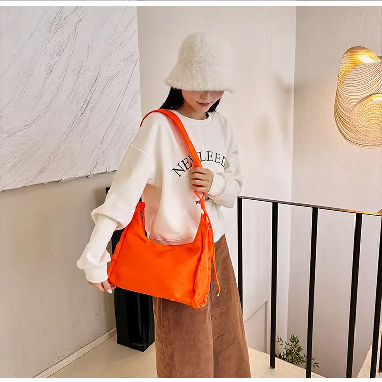 Orange Oxford Cloth Shoulder Bag Large Capacity — feature 34
