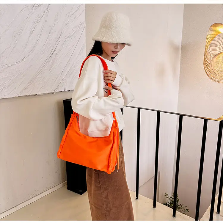 Orange Oxford Cloth Shoulder Bag Large Capacity — feature 36