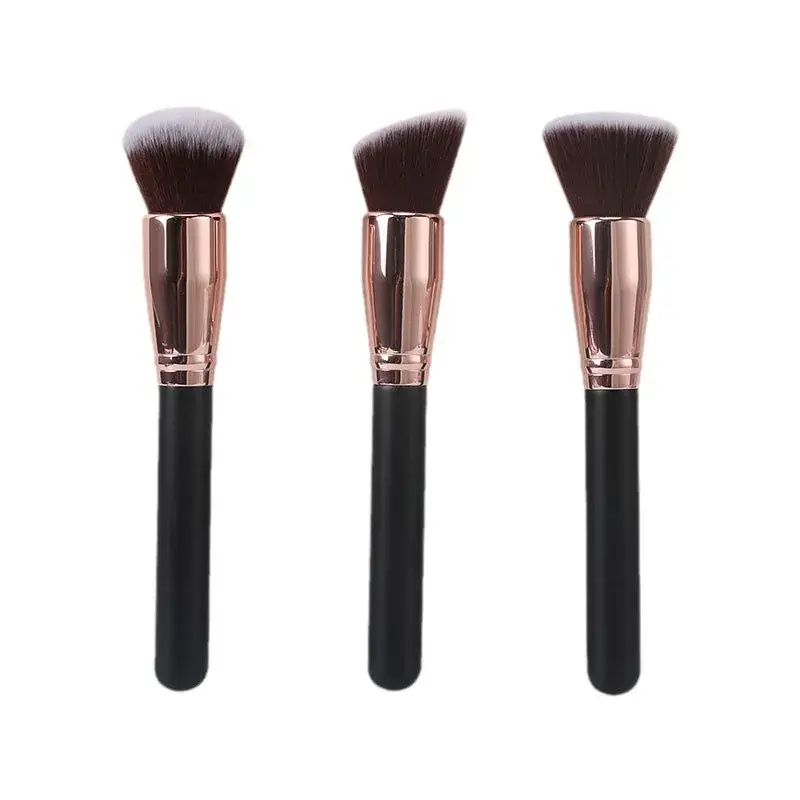 3 Pcs Rose Gold Makeup Brushes Set for Beginners - Image 13