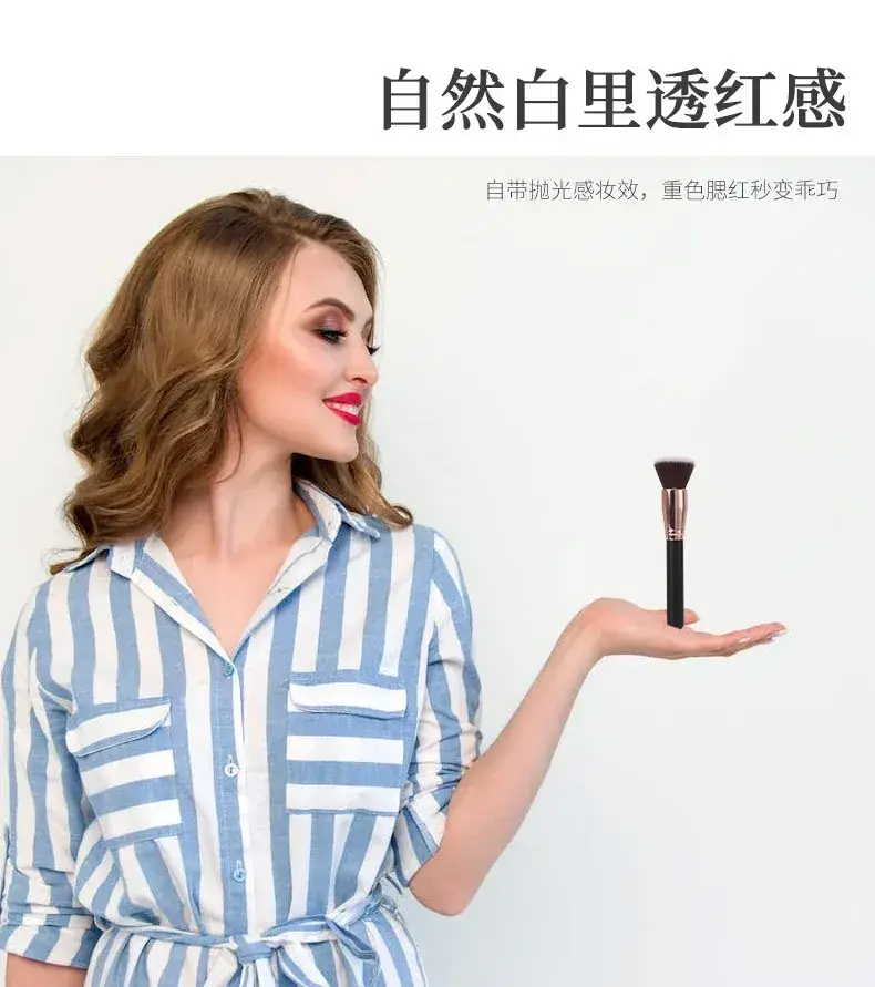 3 Pcs Rose Gold Makeup Brushes Set for Beginners — feature 8