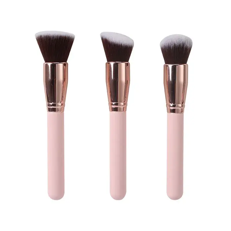 3 Pcs Rose Gold Makeup Brushes Set for Beginners - Image 7