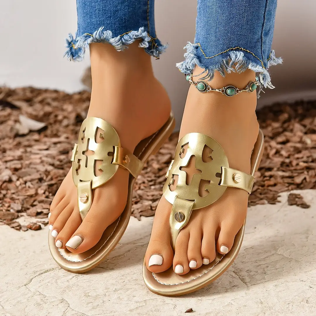 European and American flip flops women's summer slippersg flip-flops foreign trade plus size flat sandals shoes - Image 7