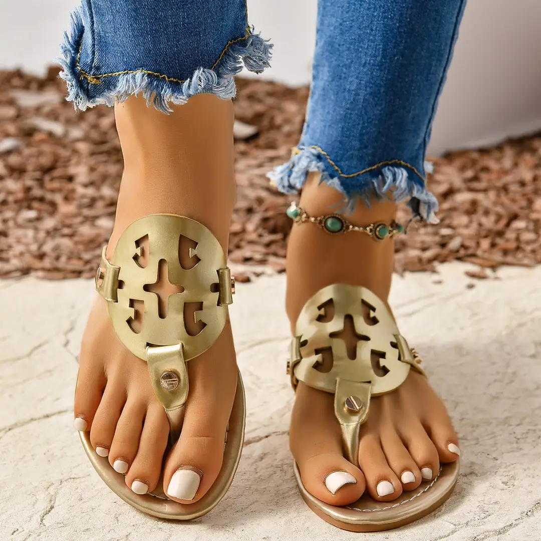 European and American flip flops women's summer slippersg flip-flops foreign trade plus size flat sandals shoes - Image 8