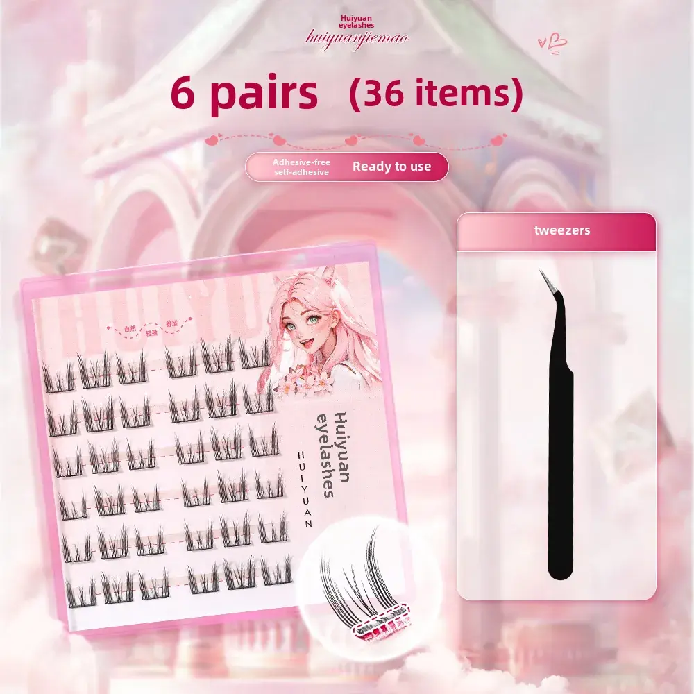 Glue-Free False Eyelashes 6 Pairs Self-Adhesive - Image 2