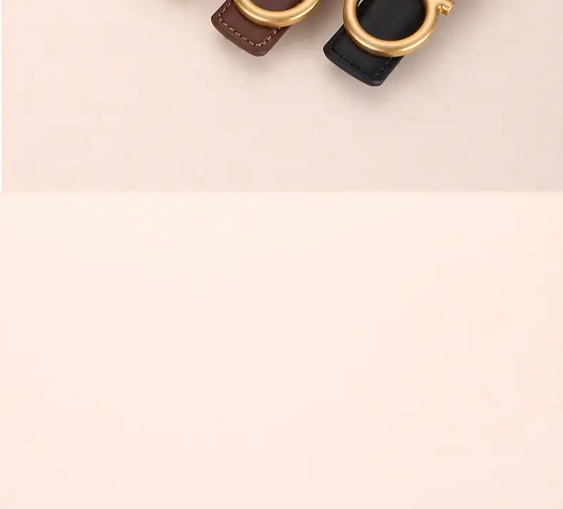 Women Vintage Black H-Braceled Waist Belt — feature 18