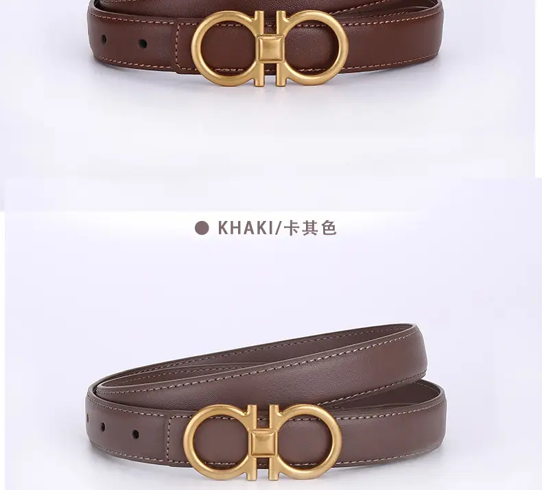 Women Vintage Black H-Braceled Waist Belt — feature 25