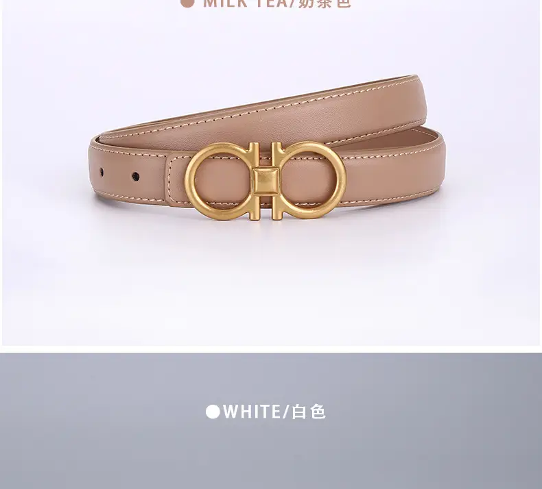 Women Vintage Black H-Braceled Waist Belt — feature 27