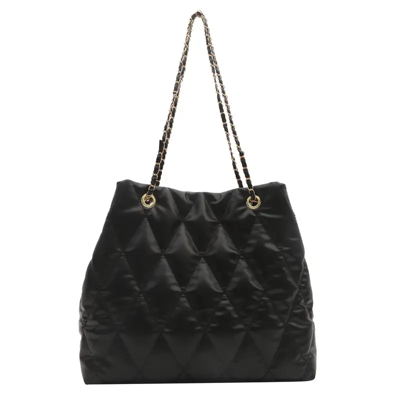 Black Diamond Embroidered Tote Bag for Women